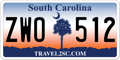 SC license plate ZWO512