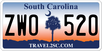 SC license plate ZWO520