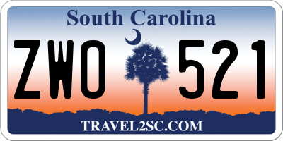 SC license plate ZWO521