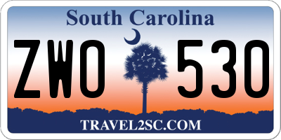 SC license plate ZWO530
