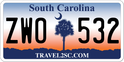 SC license plate ZWO532