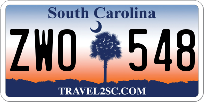 SC license plate ZWO548