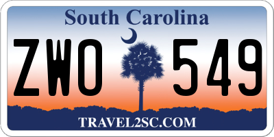 SC license plate ZWO549