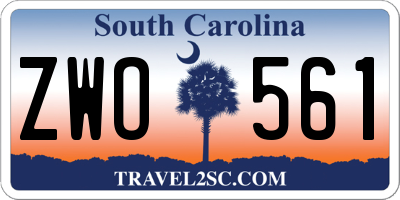 SC license plate ZWO561