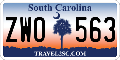 SC license plate ZWO563