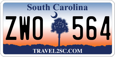 SC license plate ZWO564