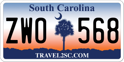 SC license plate ZWO568