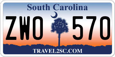 SC license plate ZWO570
