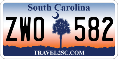 SC license plate ZWO582