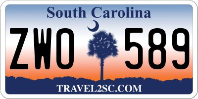 SC license plate ZWO589