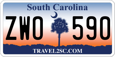 SC license plate ZWO590