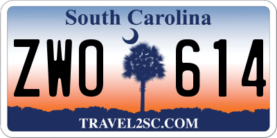 SC license plate ZWO614
