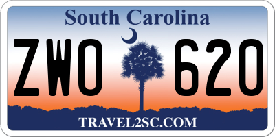 SC license plate ZWO620