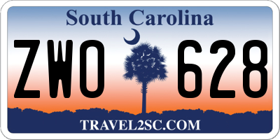 SC license plate ZWO628