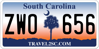 SC license plate ZWO656
