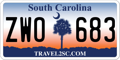 SC license plate ZWO683