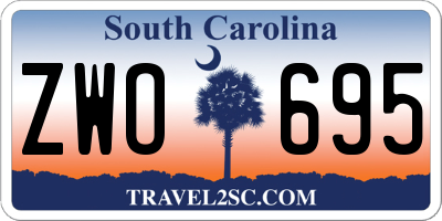 SC license plate ZWO695