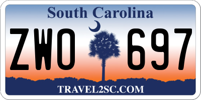 SC license plate ZWO697