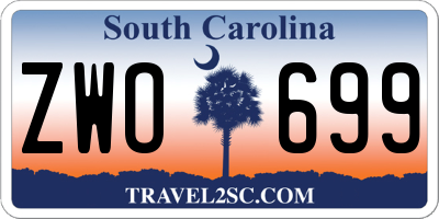 SC license plate ZWO699