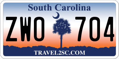SC license plate ZWO704