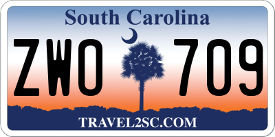 SC license plate ZWO709