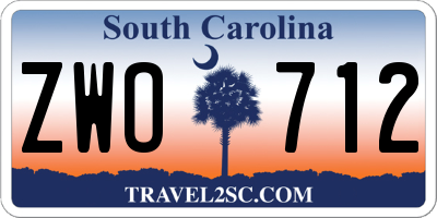 SC license plate ZWO712