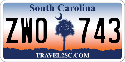 SC license plate ZWO743