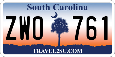 SC license plate ZWO761