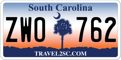 SC license plate ZWO762