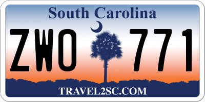 SC license plate ZWO771