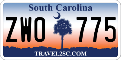 SC license plate ZWO775