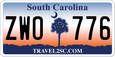 SC license plate ZWO776
