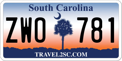 SC license plate ZWO781