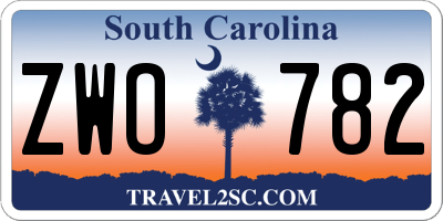 SC license plate ZWO782