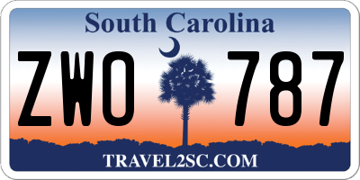 SC license plate ZWO787