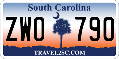 SC license plate ZWO790