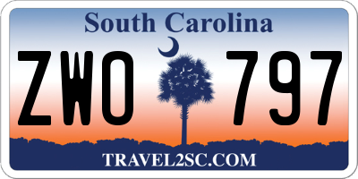 SC license plate ZWO797