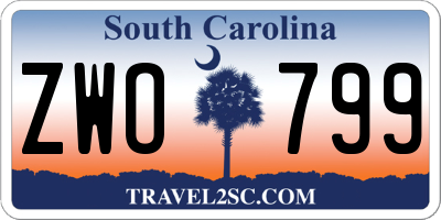 SC license plate ZWO799