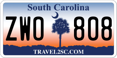 SC license plate ZWO808