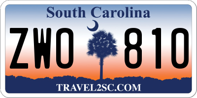 SC license plate ZWO810