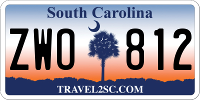 SC license plate ZWO812