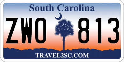 SC license plate ZWO813