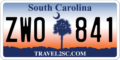 SC license plate ZWO841