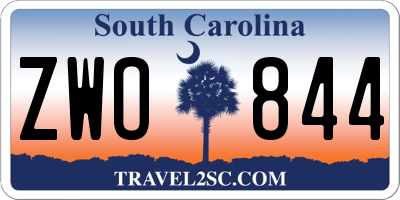 SC license plate ZWO844