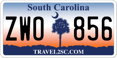 SC license plate ZWO856