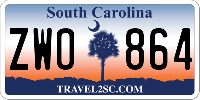 SC license plate ZWO864