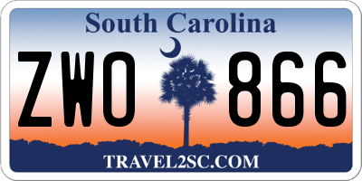 SC license plate ZWO866