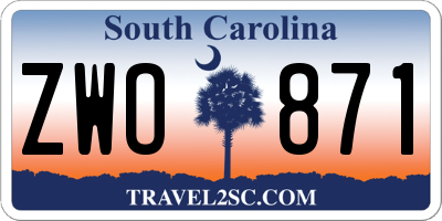SC license plate ZWO871