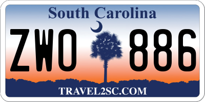 SC license plate ZWO886