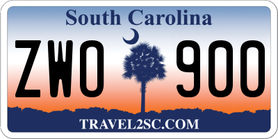 SC license plate ZWO900